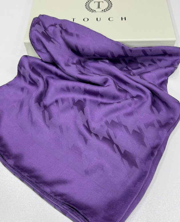 Kazayağı Desen İpeksi Jakar Şal-75312-Morcivert