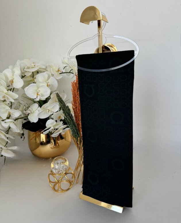 Salvator Çift Taraflı Pamuk Jakar Şal 77012 - Haki