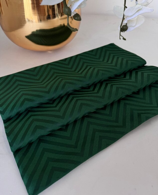 Zikzak desen pamuk Jakar Şal - Zümrüt