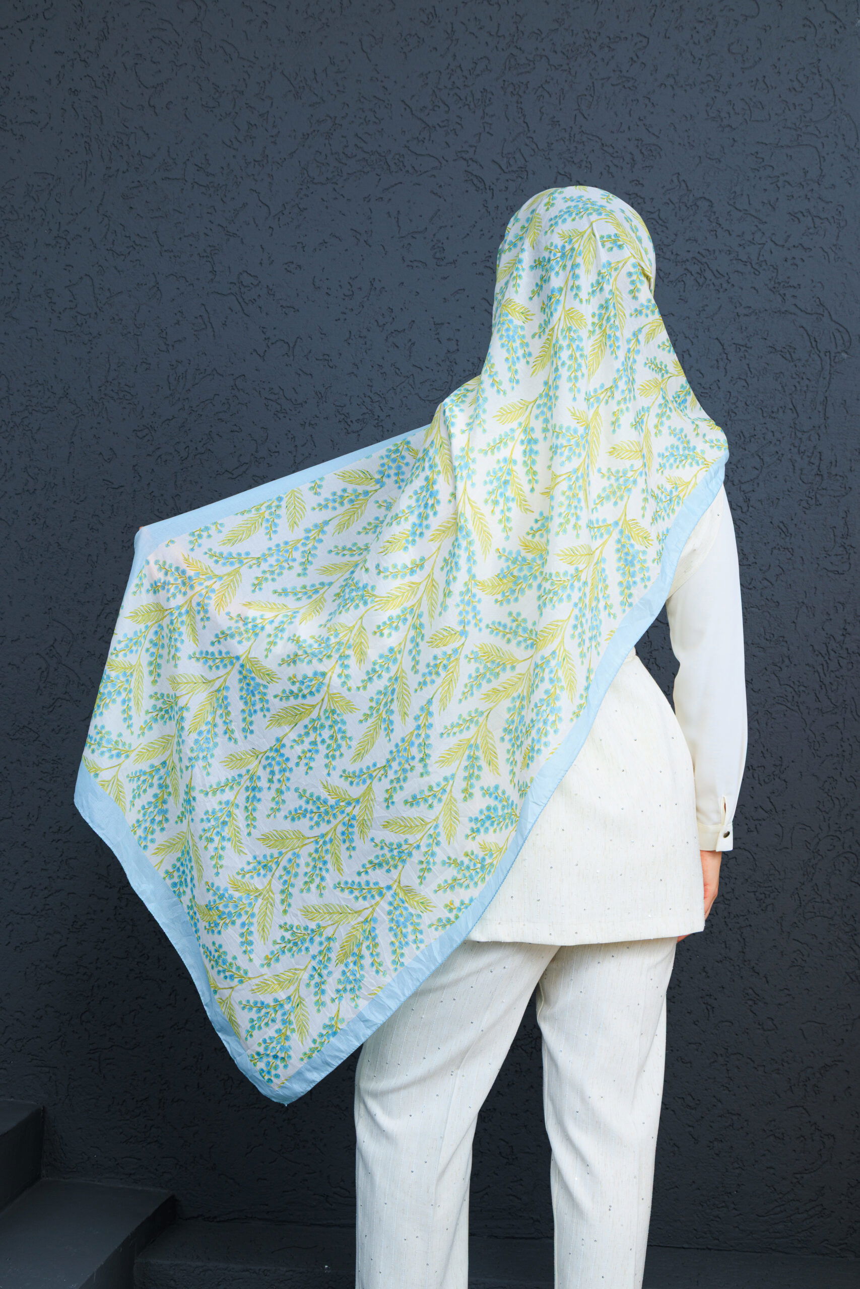 Jakarda Şal Serisi- 469-007- V-4 - Gök Mavi - Görsel 3