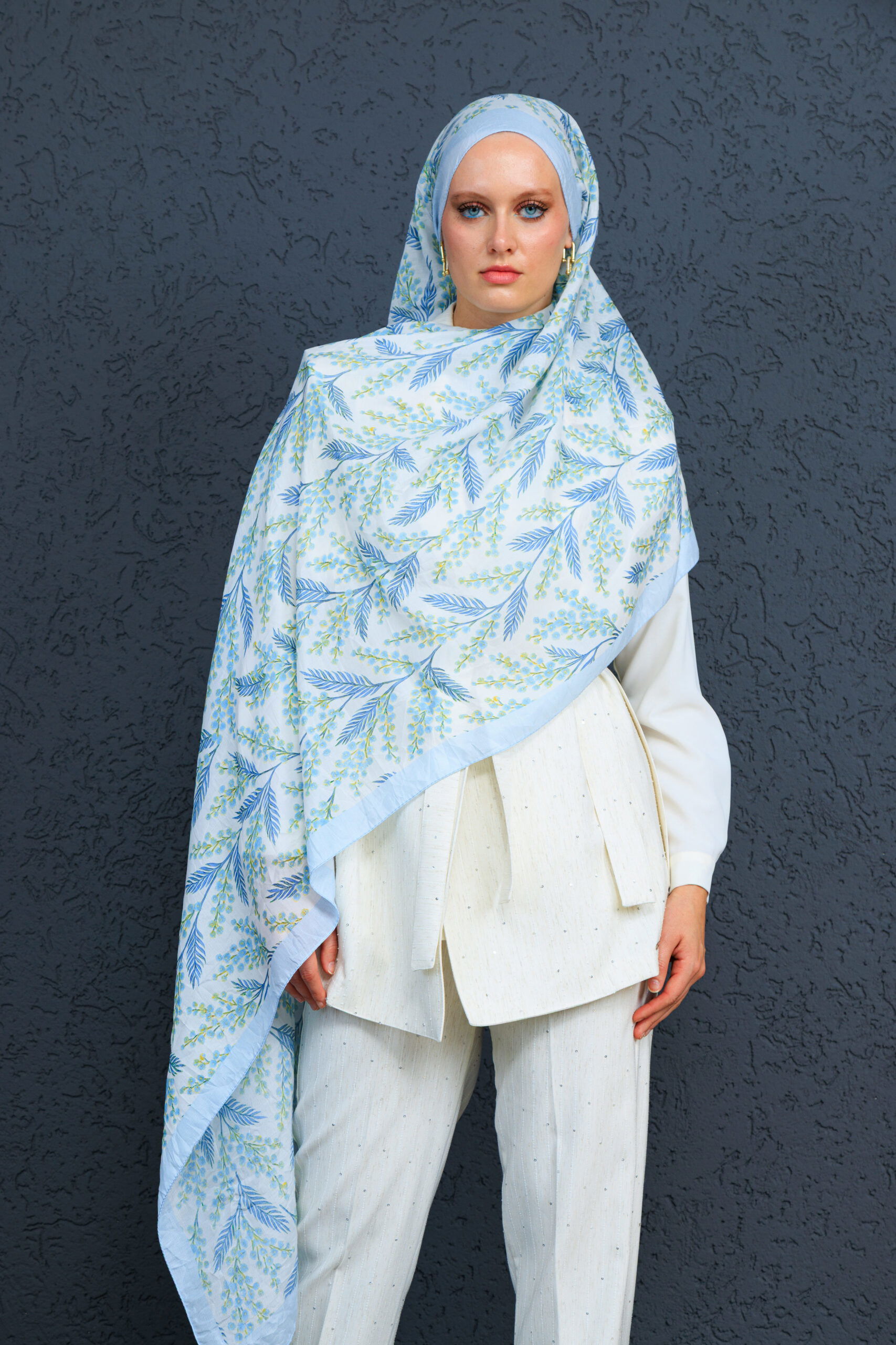 Jakarda Şal Serisi- 469-007- V-5 - Kot Mavi - Görsel 2