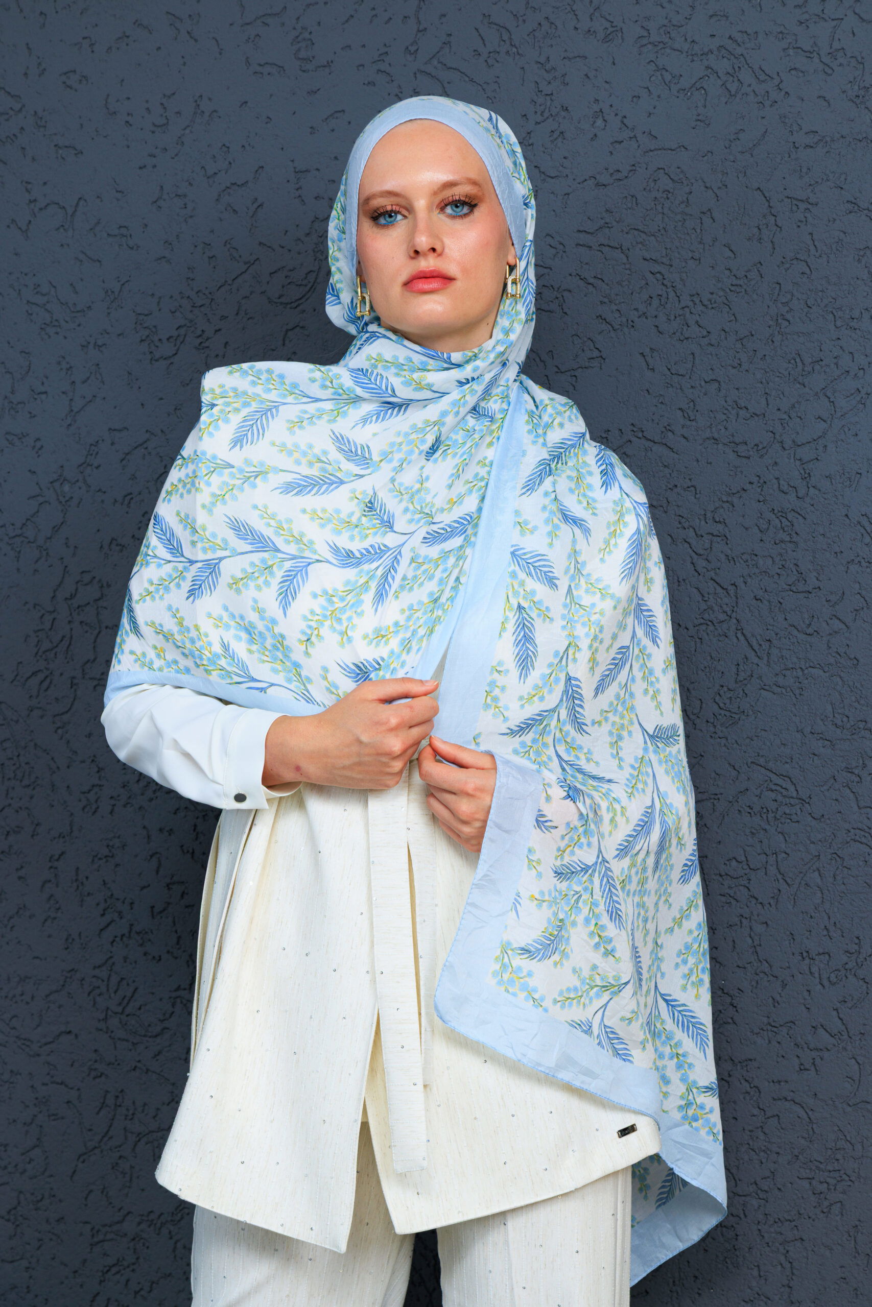 Jakarda Şal Serisi- 469-007- V-5 - Kot Mavi - Görsel 3