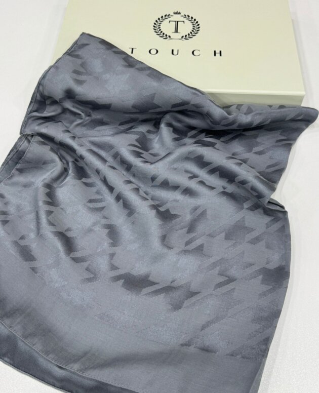 Kazayağı Desen İpeksi Jakar Şal-75312-Antrasit