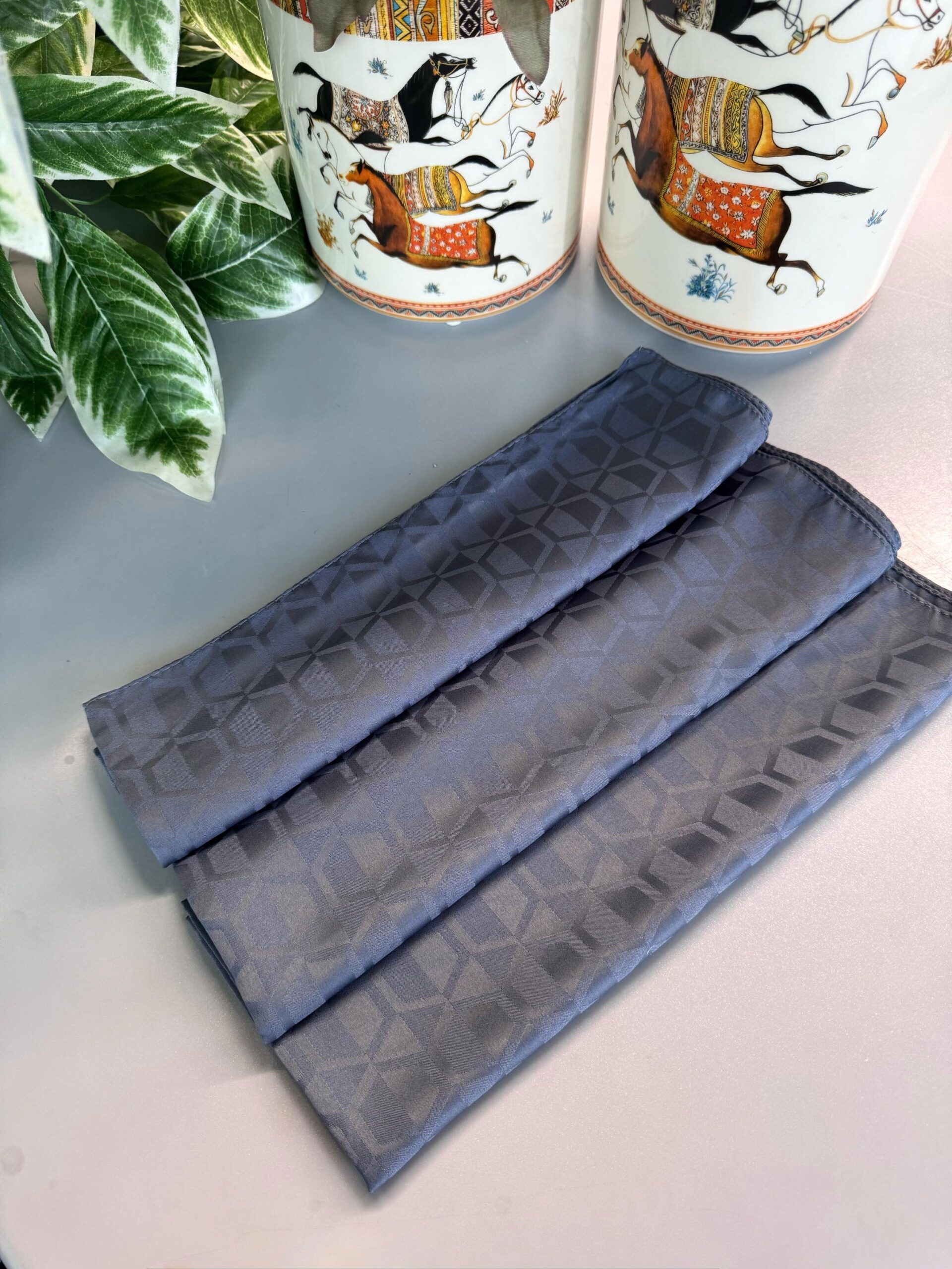 Elmas Desen Pamuk Jakar Şal - Füme