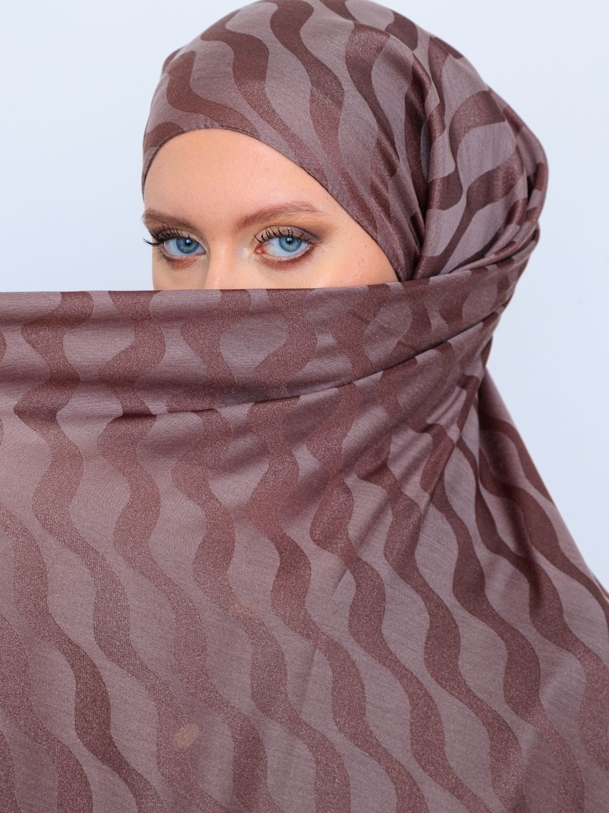 Su Yolu Pamuk Jakar Şal - Vizon