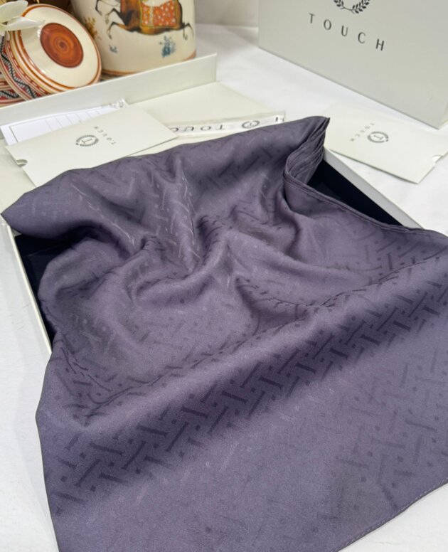 New Desen Pamuk Jakar İpek Şal - 19450 -Antrasit