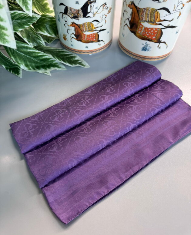 Guess Desen İpeksi Jakar Şal-75896-Mor