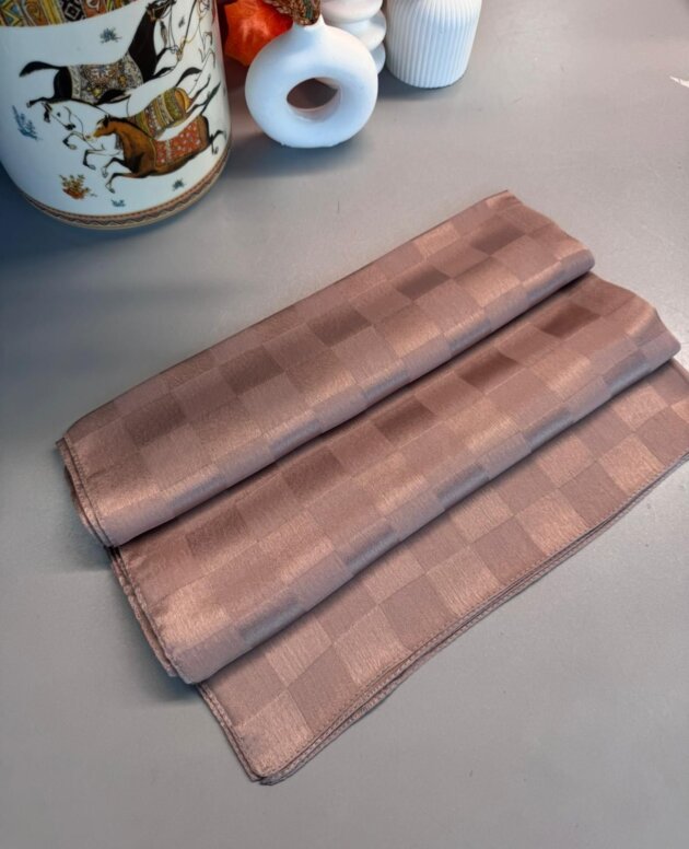 Dama Desen Jakar Şal - Sütlü Kahve