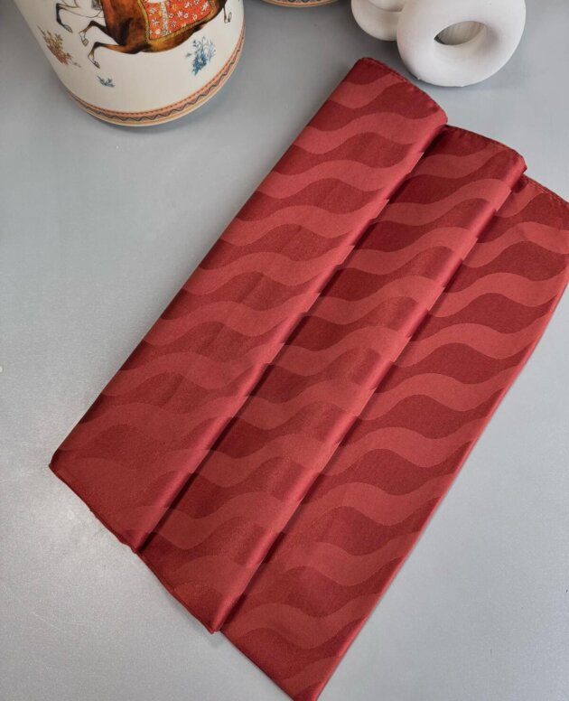 Su Yolu Pamuk Jakar Şal - Kiremit