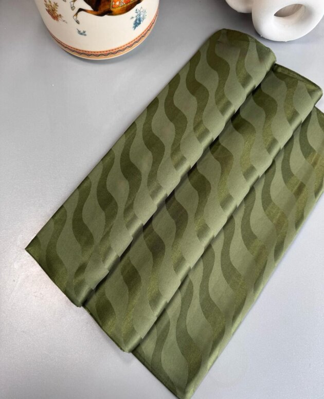 Su Yolu Pamuk Jakar Şal - Yaprak Yeşili