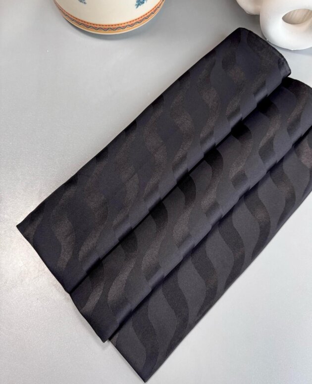 Su Yolu Pamuk Jakar Şal - Siyah