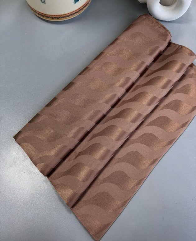 Su Yolu Pamuk Jakar Şal - Çikolata