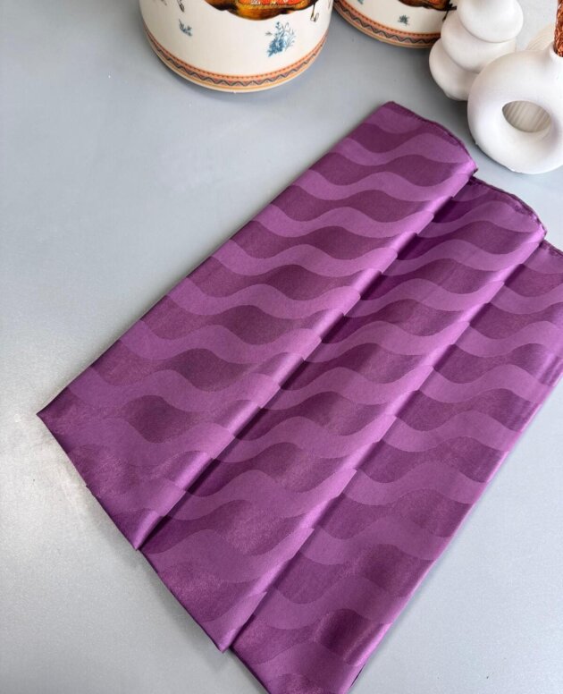 Su Yolu Pamuk Jakar Şal - Menekşe