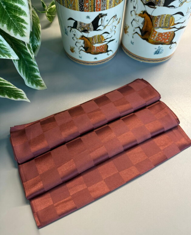 Dama Desen Jakar Şal -Gül kurusu