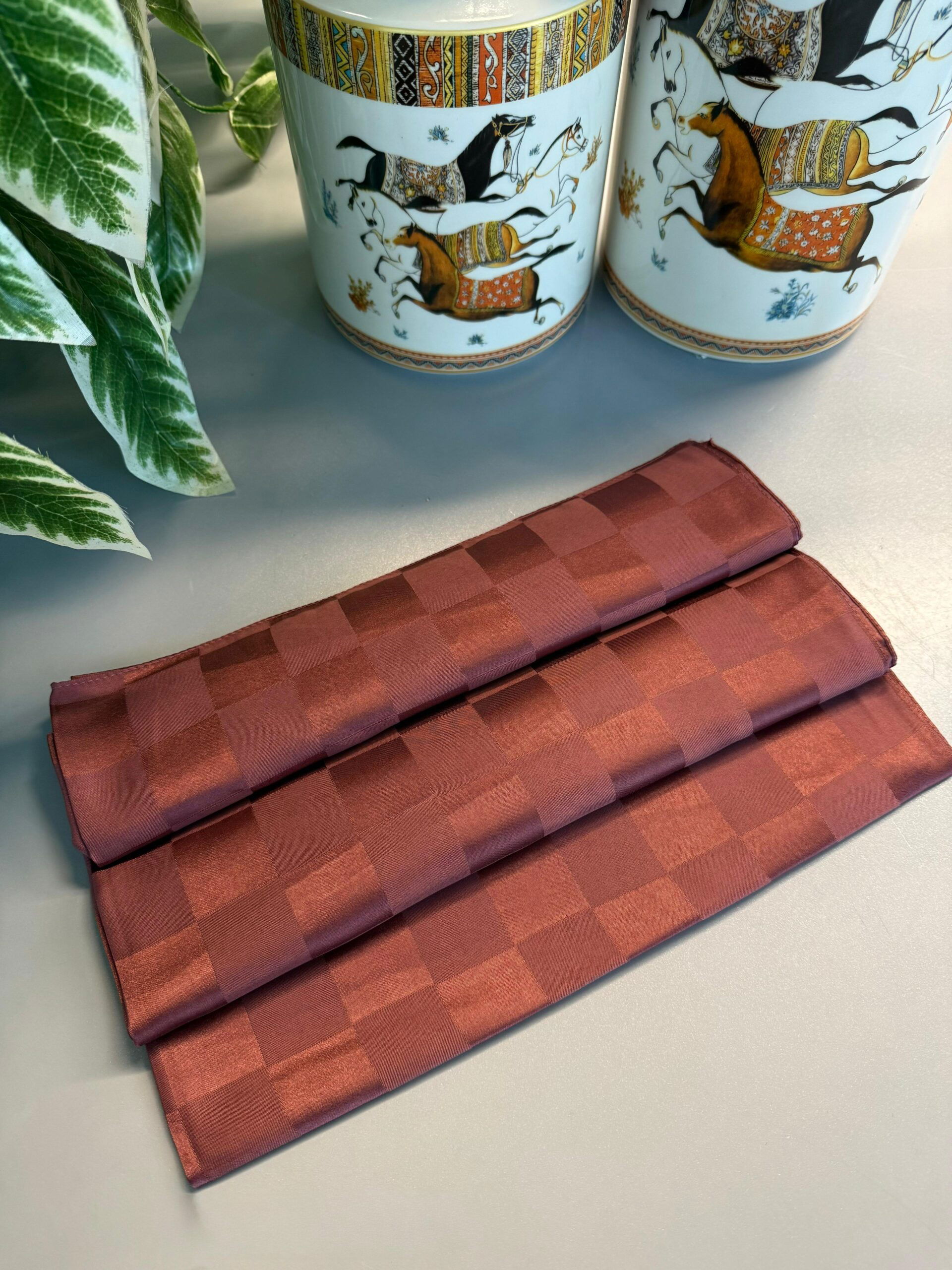 Dama Desen Jakar Şal -Gül kurusu