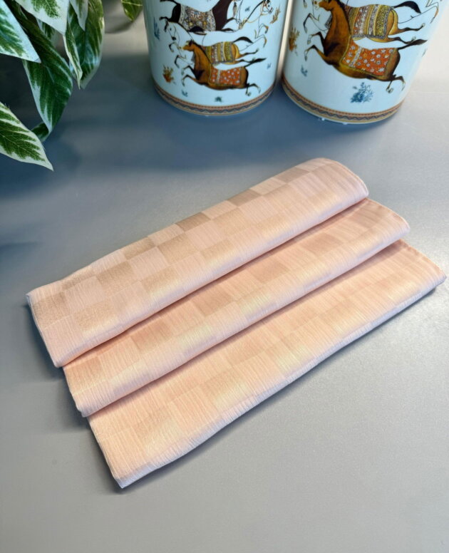 Dama Desen Jakar Şal -Somon