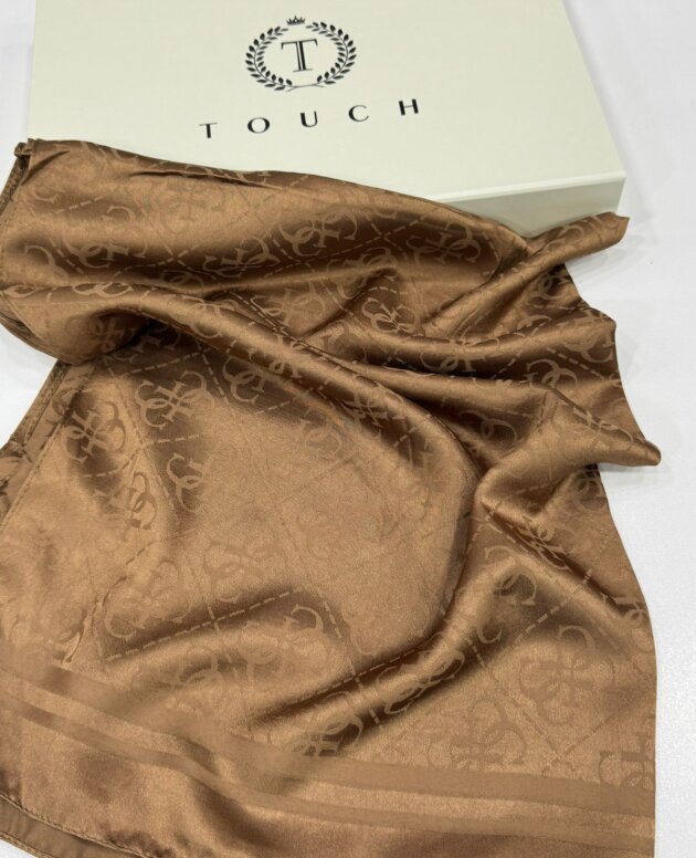 Guess Desen İpeksi Jakar Şal-75896-Açık kahve