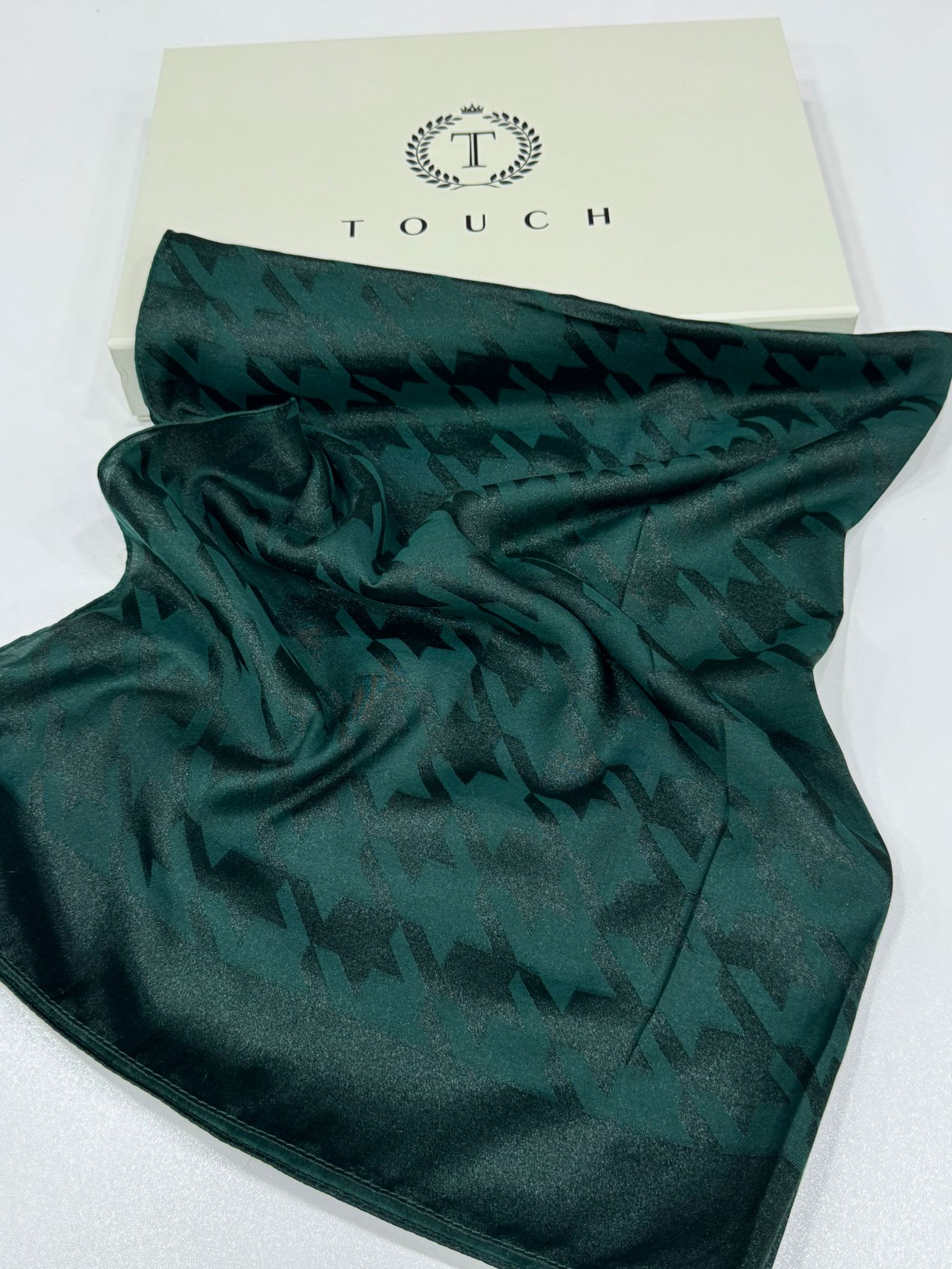 Kazayağı Desen İpeksi Jakar Şal-75312-Yeşil