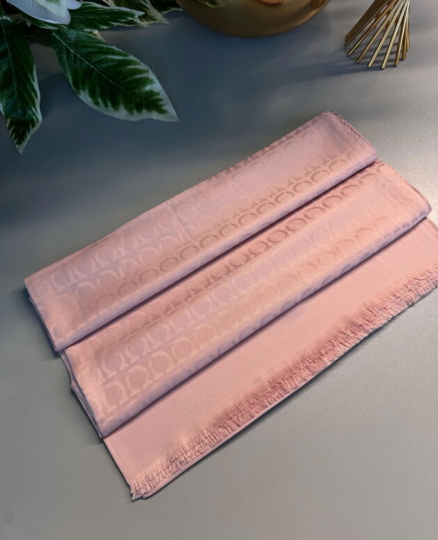 Salvatore İpeksi Jakar Şal - Pamuk Şekeri