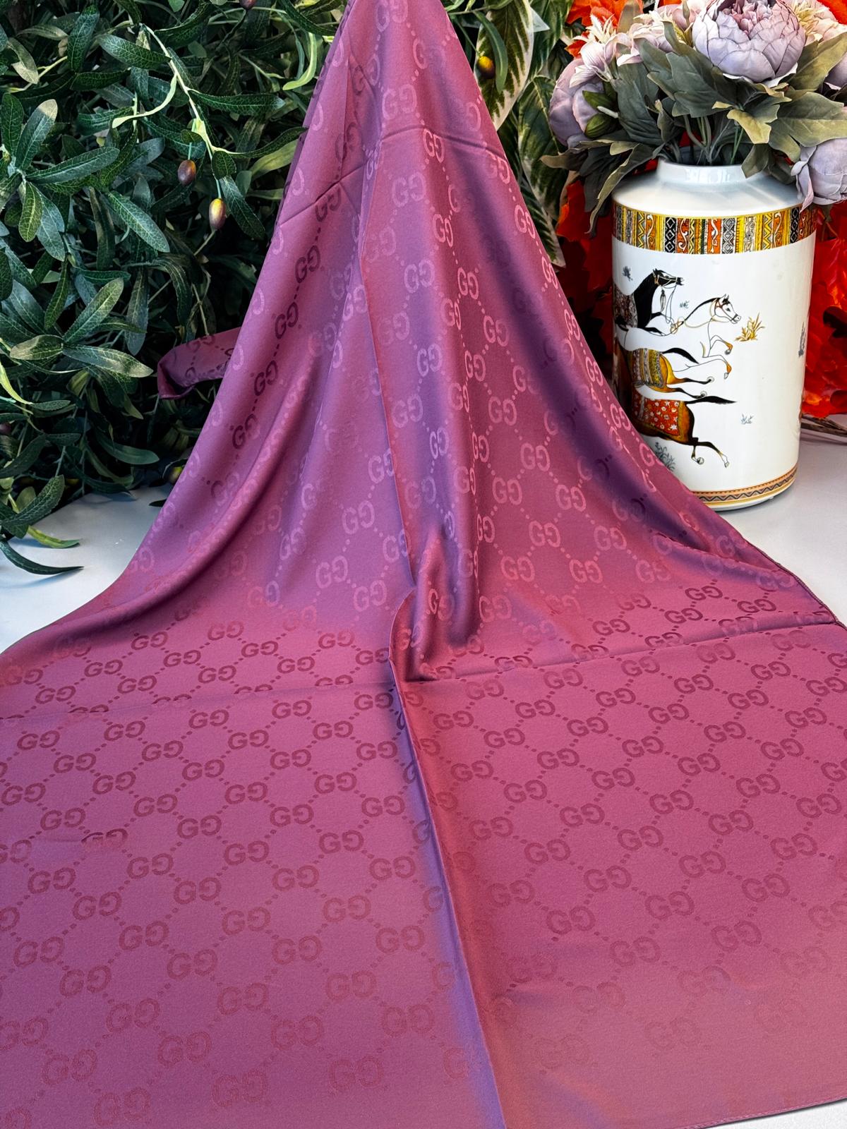 G Desen Pamuk İpeksi Jakar Şal 908204 - Açık Mor