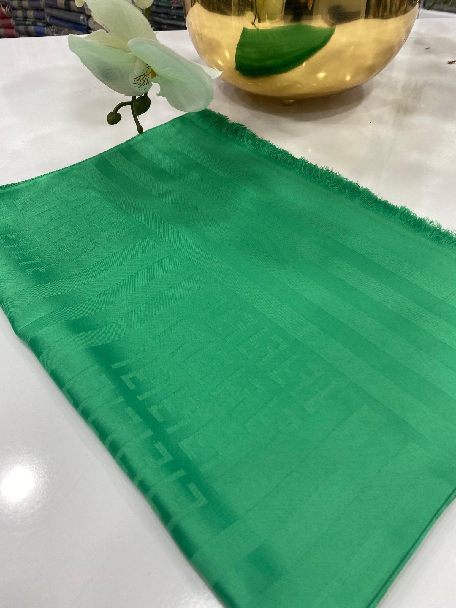 Fendi Pamuklu İpek Jakar Şal - Benetton