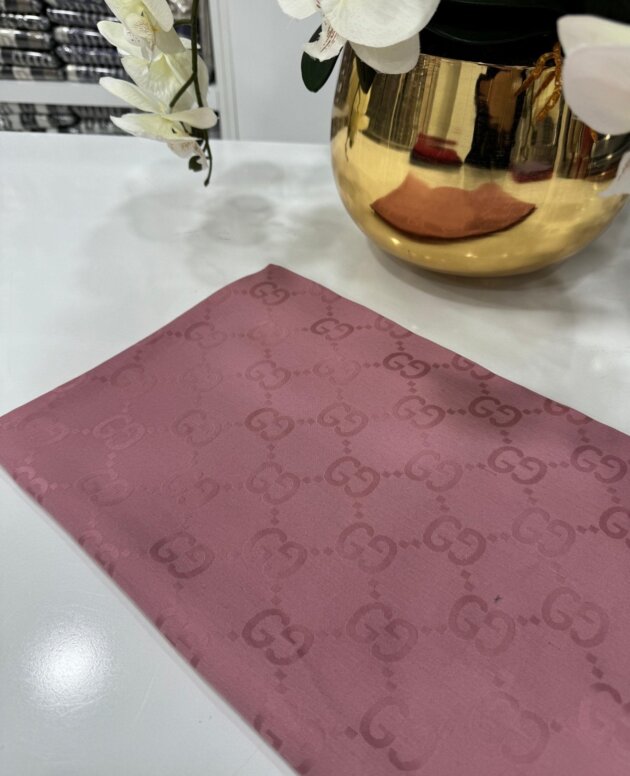 G Desen Pamuk İpeksi Jakar Şal - Gül Kurusu