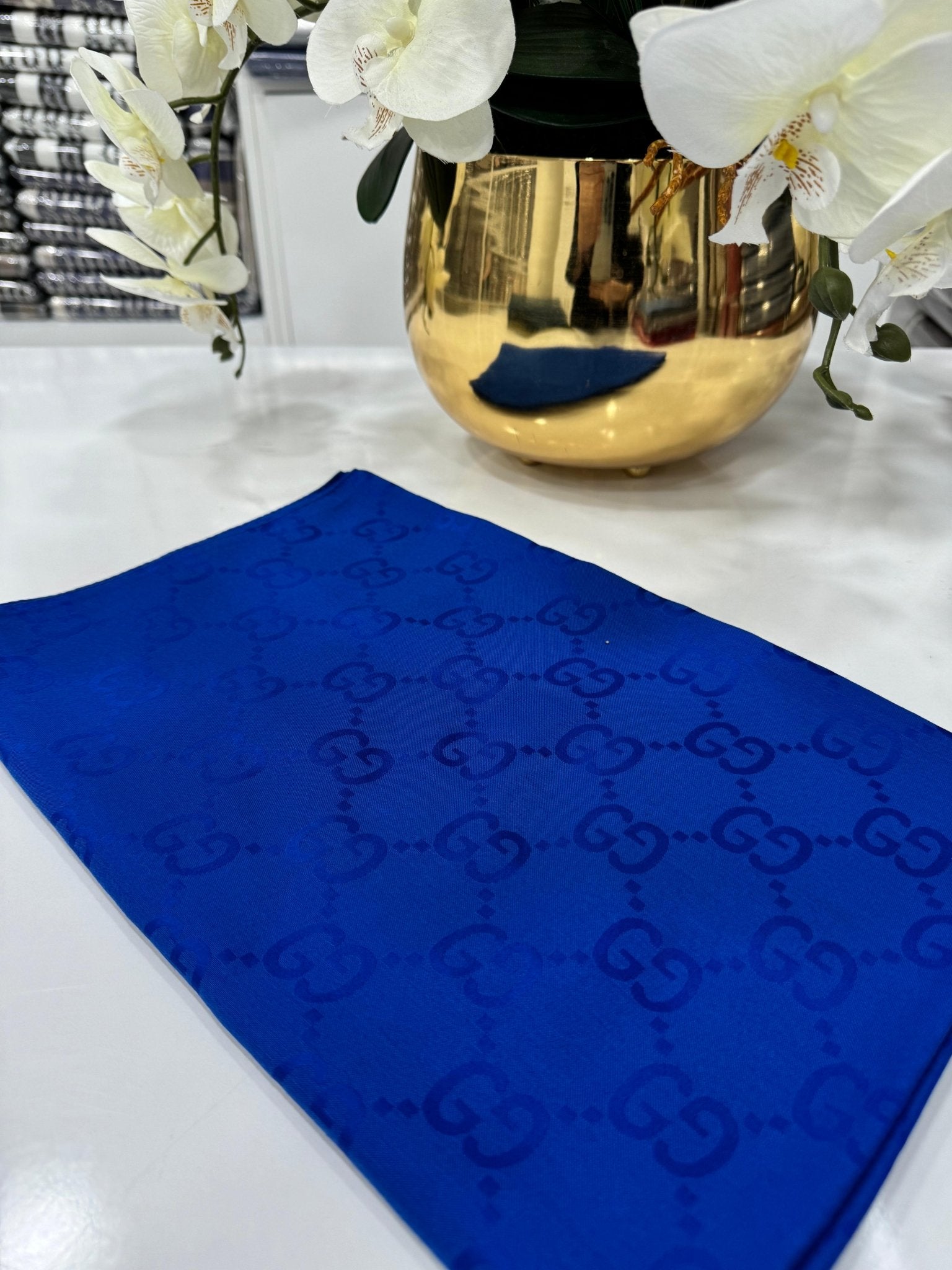 G Desen Pamuk İpeksi Jakar Şal - Saks