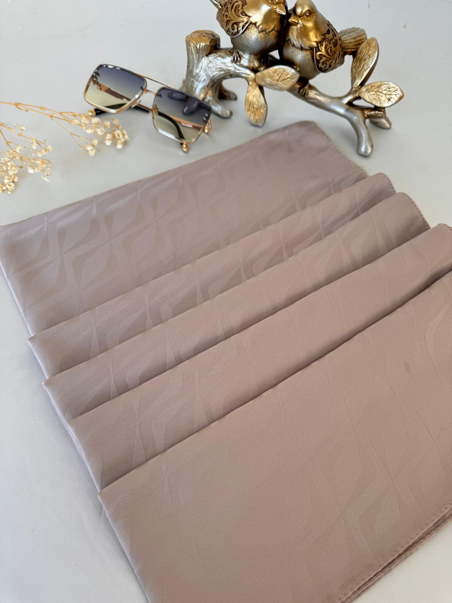 Lilya Pamuk Jakar Şal 614457 - Vizon