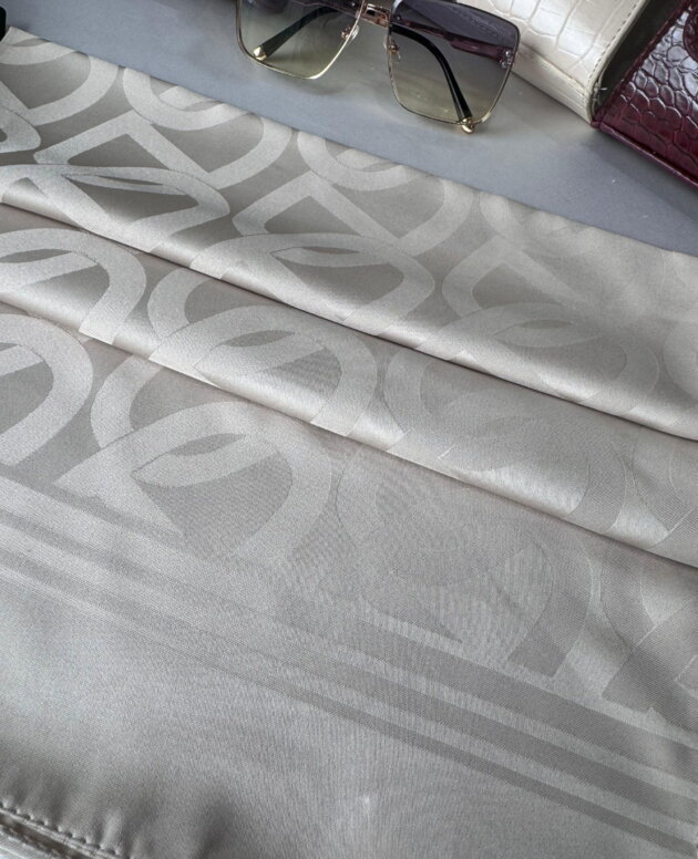 Zincir Desen İpeksi Jakar Şal 45101 - Gri