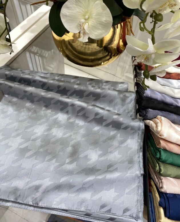 Kazayağı Desen Jakar Şal - Füme