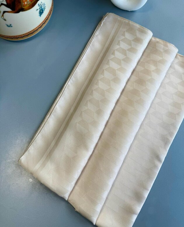 Qoza Desen İpeksi Jakar Şal - Latte