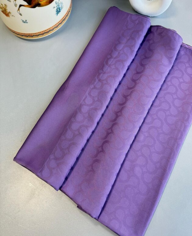 Bloom Desen Pamuk İpeksi Jakar Şal - Lavanta