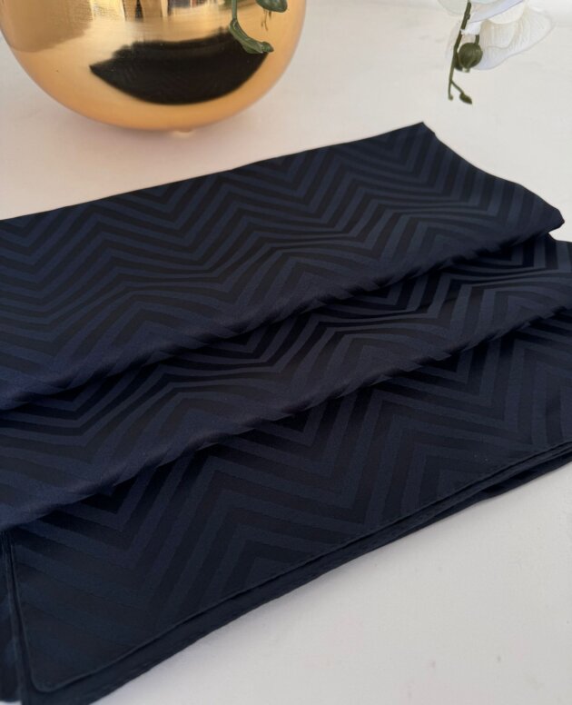 Zikzak desen pamuk Jakar Şal - Lacivert