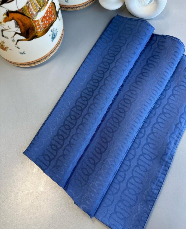 Ajda Desen Pamuk Jakar Şal - İndigo