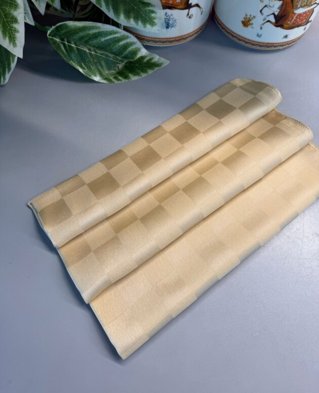 Dama Desen Jakar Şal -Vanilya