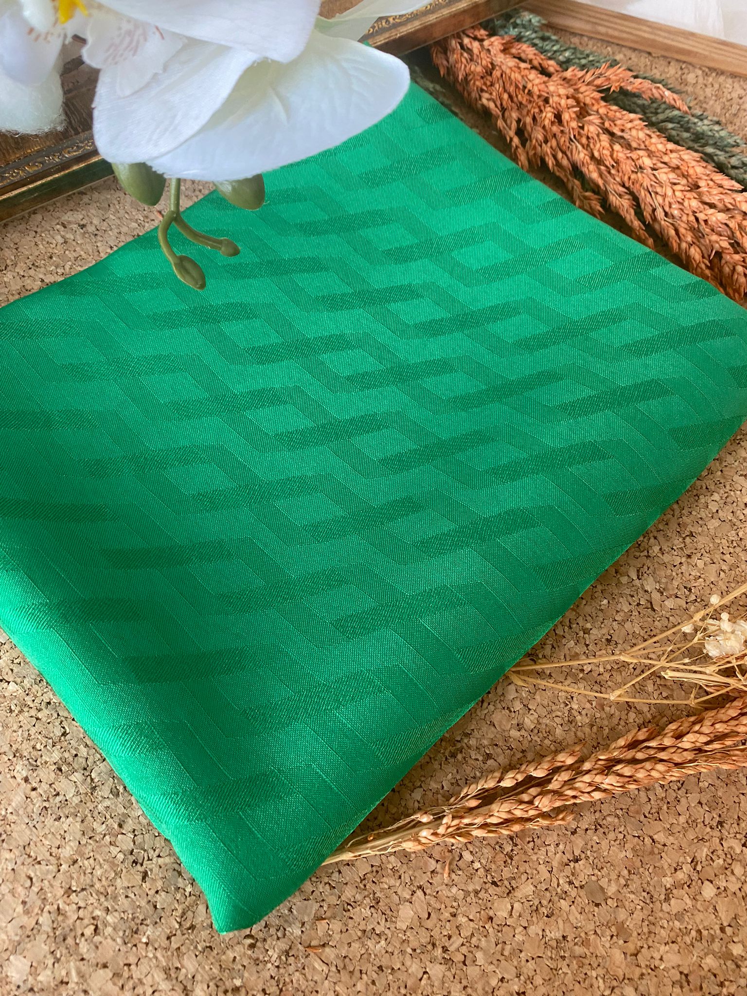 Zigzag Desen Pamuk Jakar Şal - Benetton - Görsel 2